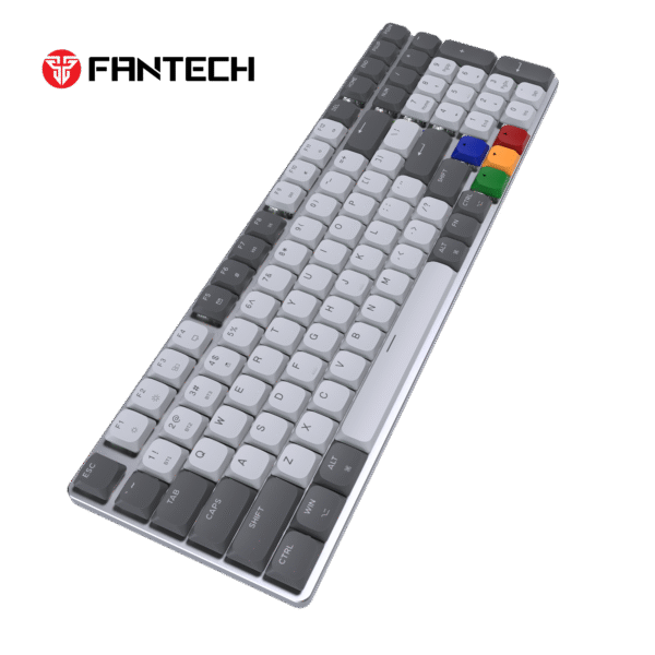 Fantech MAXFIT AIR99 Low-Profile Mechanical Wirless Gaming Keyboard, Ultra-Thin 95% Aluminium Mechanical Keyboard, ARGB, Bluetooth 5.0/2.4GHz/USB-C Wired, Grey Aluminium, (Red Switch). - Image 4