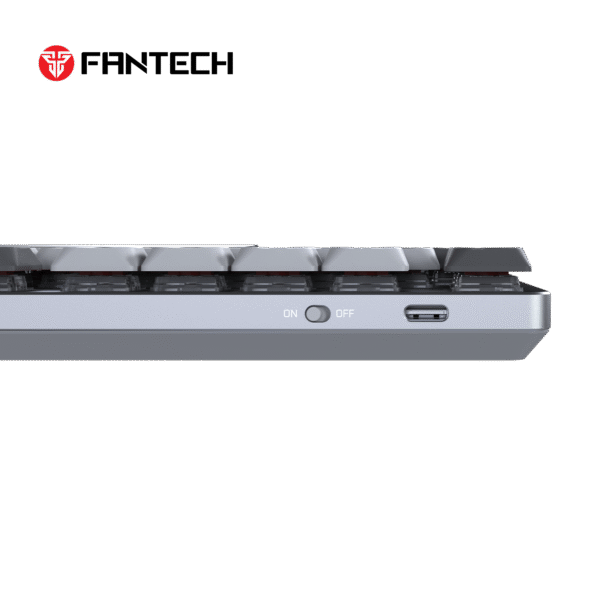 Fantech MAXFIT AIR99 Low-Profile Mechanical Wirless Gaming Keyboard, Ultra-Thin 95% Aluminium Mechanical Keyboard, ARGB, Bluetooth 5.0/2.4GHz/USB-C Wired, Grey Aluminium, (Red Switch). - Image 6