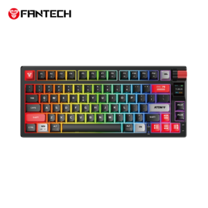 Fantech ATOM PRO79 Wireless Mechanical Keyboard, 80% 79 Keys, RGB Backlit, Smart Display, 4000mAh Battery, BT 5.0 + 2.4GHz, Black, Red switch